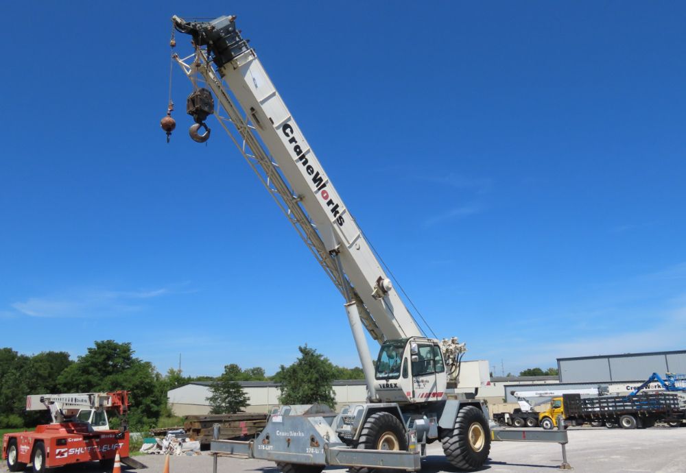 2003 Terex RT555 55 Ton 170' Rough Terrain Crane Lattice Jib Cummins