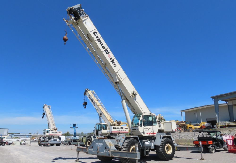 2003 Terex RT555 55 Ton Rough Terrain Crane Boom Cab Mobile Swing on Jib