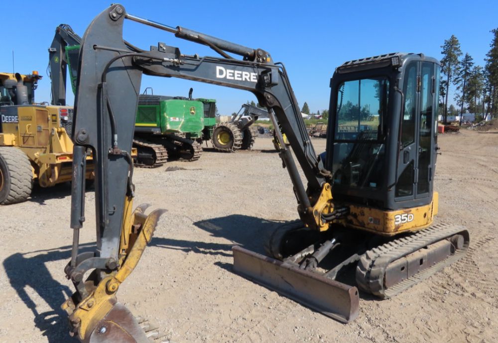 2005 John Deere 35D Hydraulic Mini Excavator Cab Heat A/C Hyd Thumb Q/C
