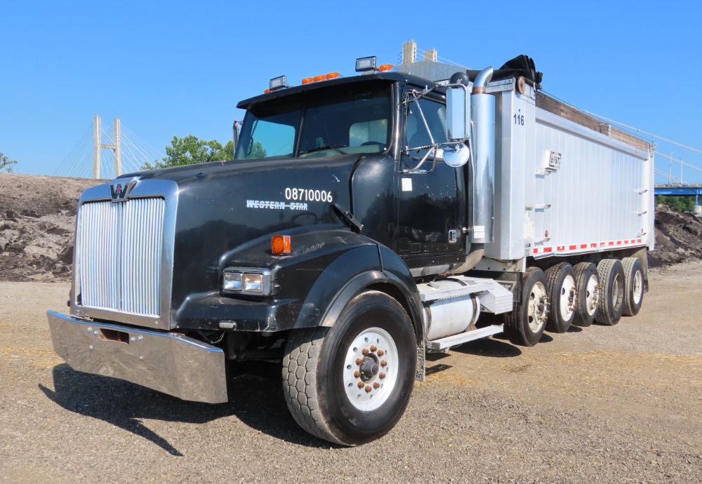 2005 Western Star 4900 5 Axle Dump Truck Aluminum Box Cat C13 bidadoo -Repair