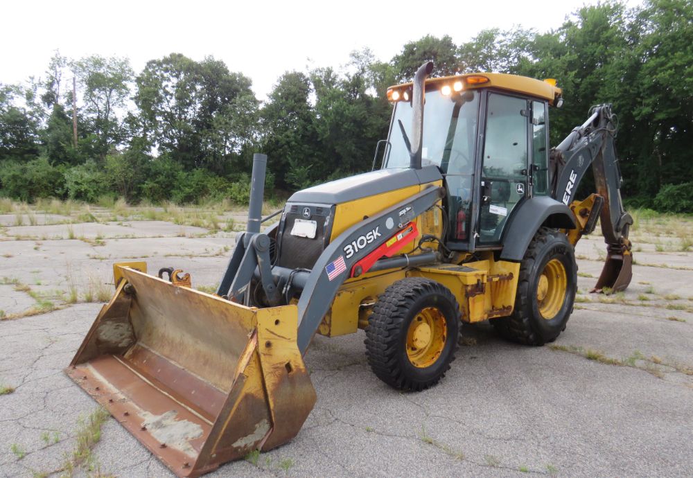 2012 John Deere 310SK 4WD Backhoe Front Wheel Loader Cab E-Stick 4 in 1