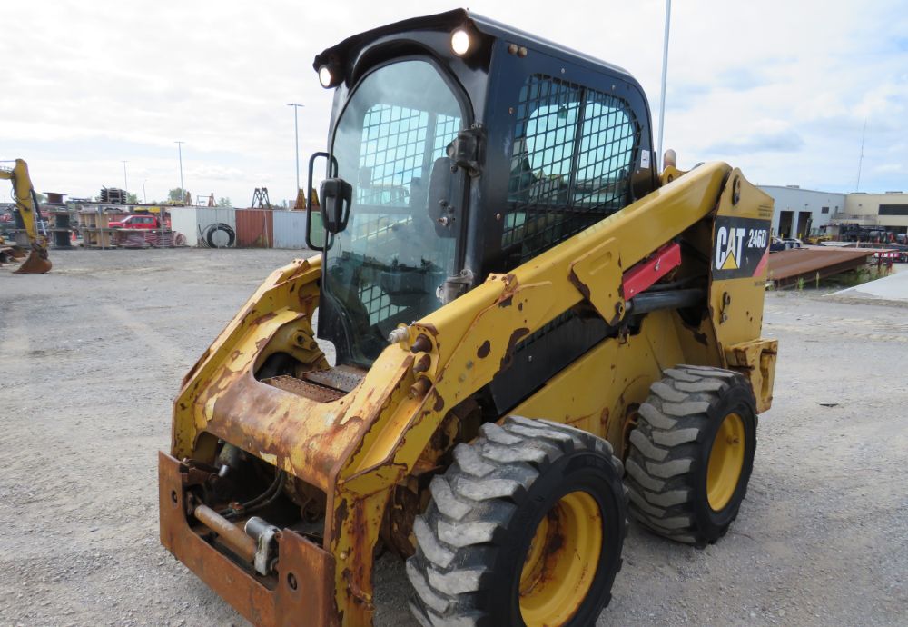2014 Caterpillar 246D Skid Steer Wheel Loader Aux Hyd A/C Cab bidadoo -Repair