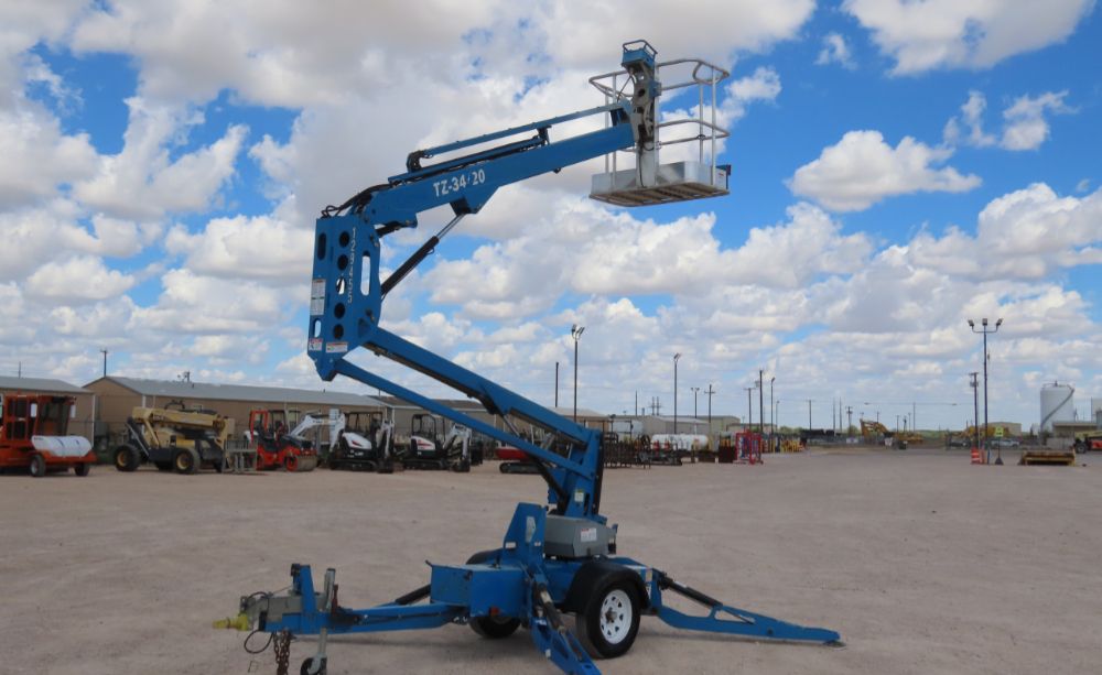 2014 Genie TZ-34/20  34' Electric Towable Boom Lift Aerial Platform