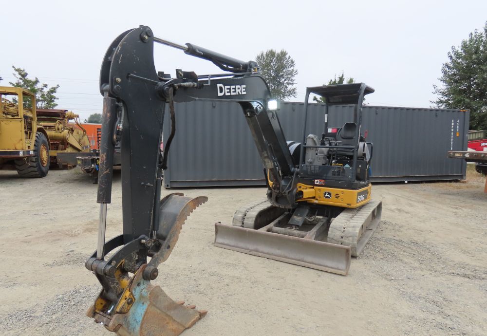 2016 John Deere 50G Hydraulic Mini Excavator Hyd Thumb Q/C Blade 2-Speed