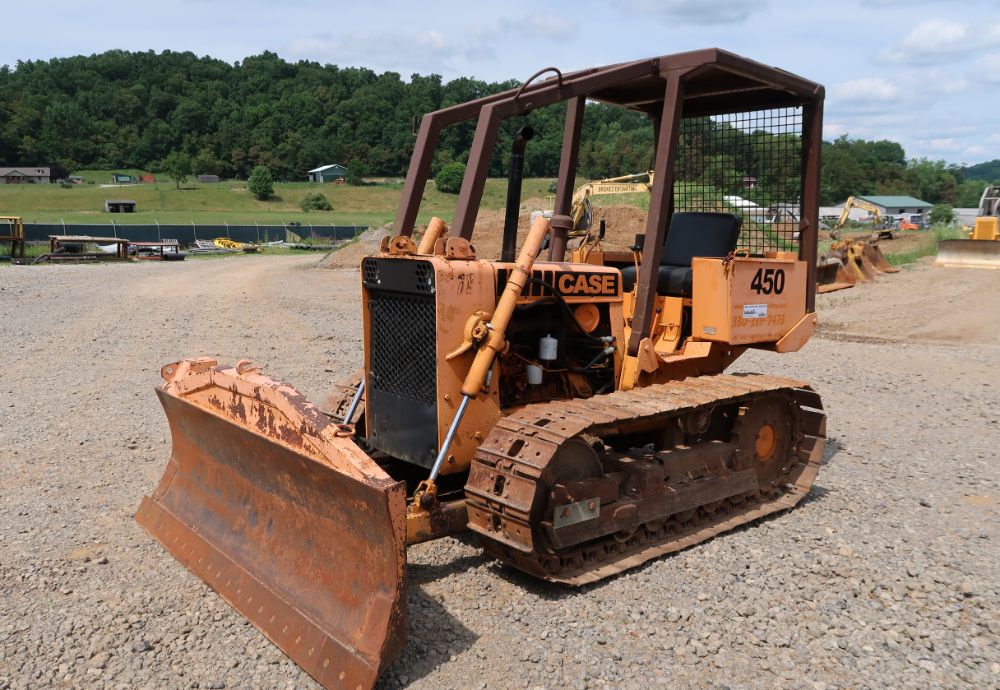 Case 450 Crawler Dozer Tractor 6-Way Blade Diesel Sweeps